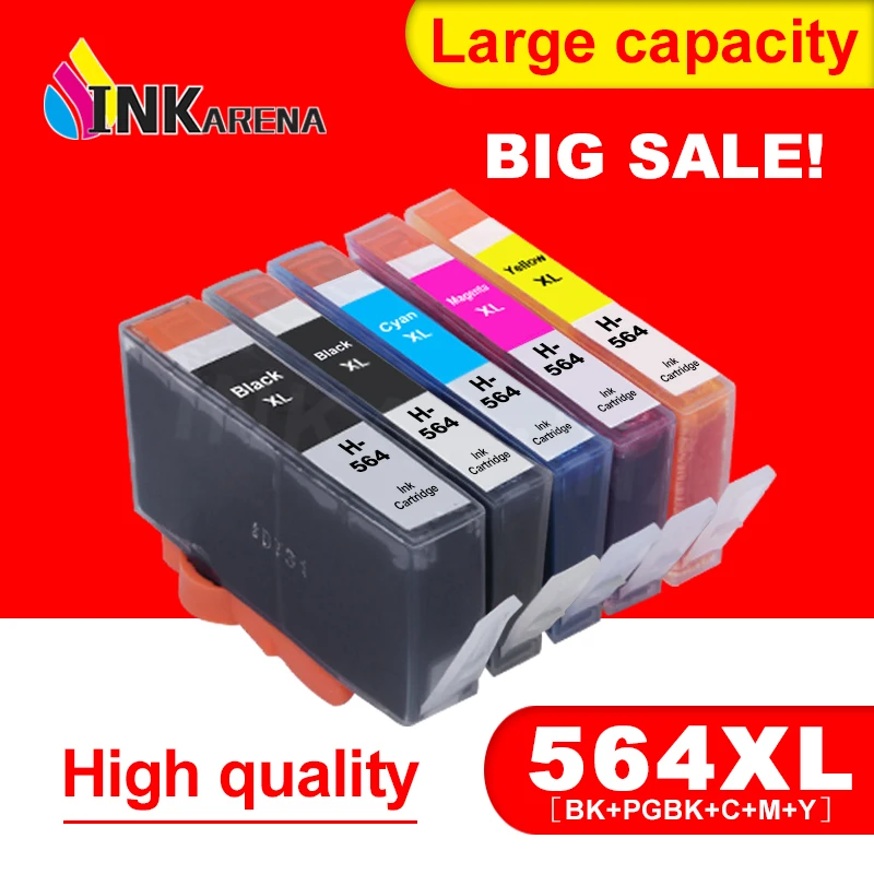 

INKARENA 564 Ink Cartridge Replacement for HP564 XL For HP 564 Photosmart D7560 C6380 C6340 C6350 C6373 C309a C310c C410 Printer