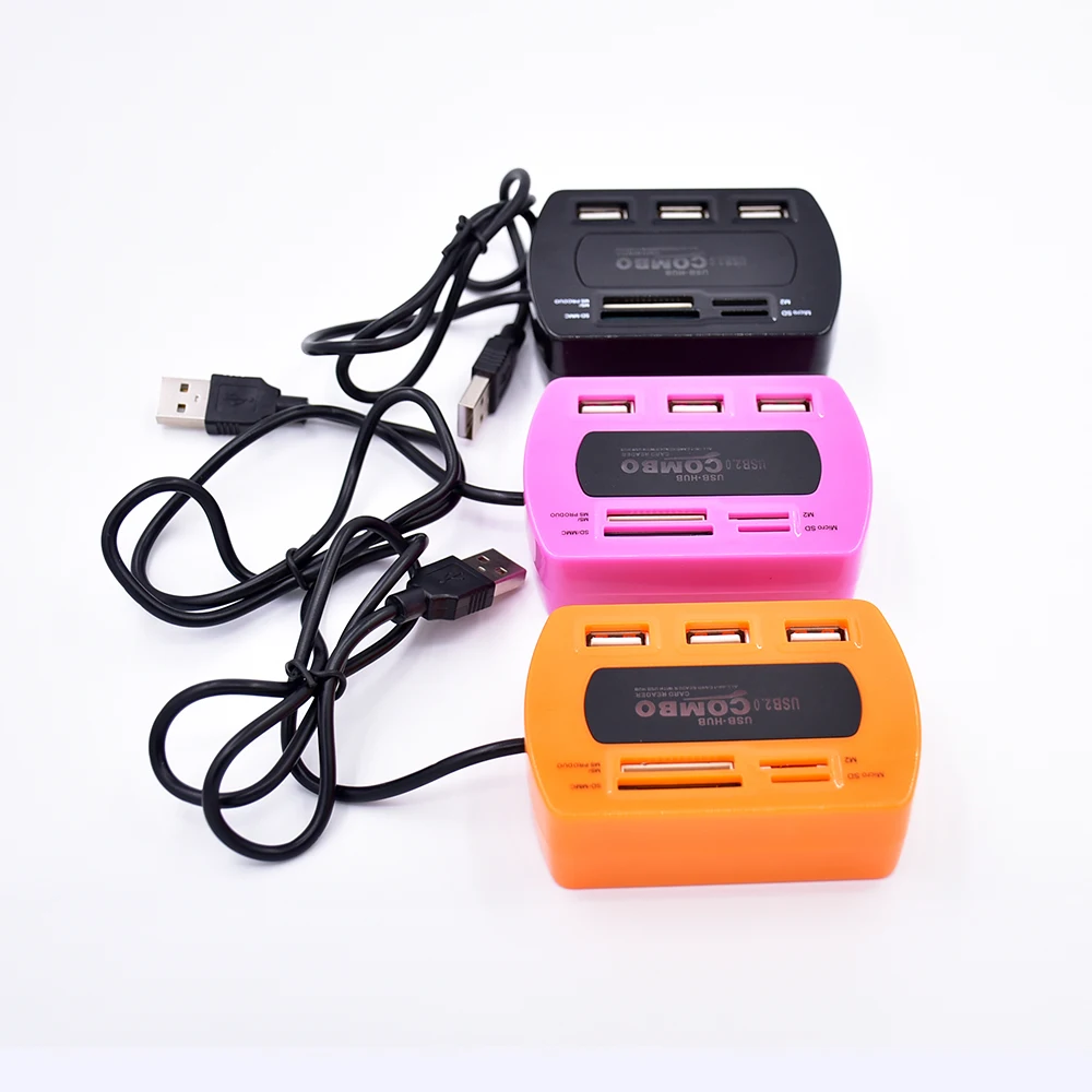USB устройство для чтения карт Twobro 2 0 дюйма 3 порта|Картридеры| |