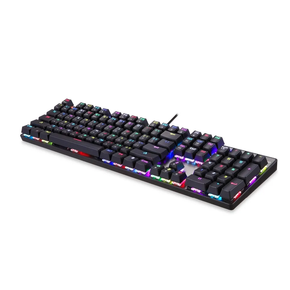 Проводная Механическая игровая клавиатура MOTOSPEED CK104 русская версия 104 клавиши настоящий RGB со светодиодной