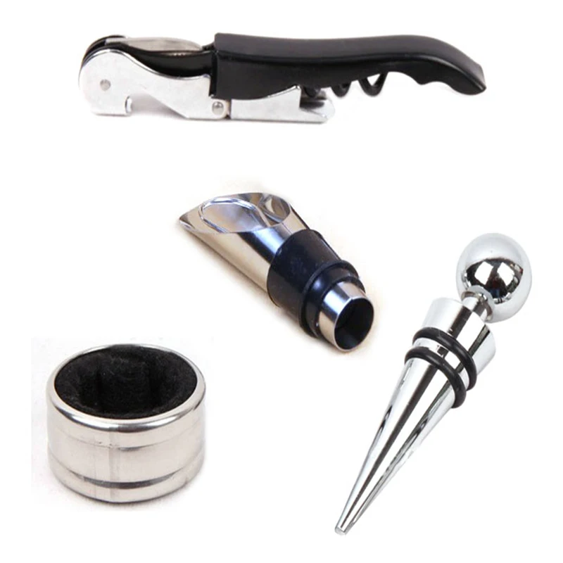 Стильный домашний бар аксессуары красное вино Бутылка Открытый Набор Новый 4в1