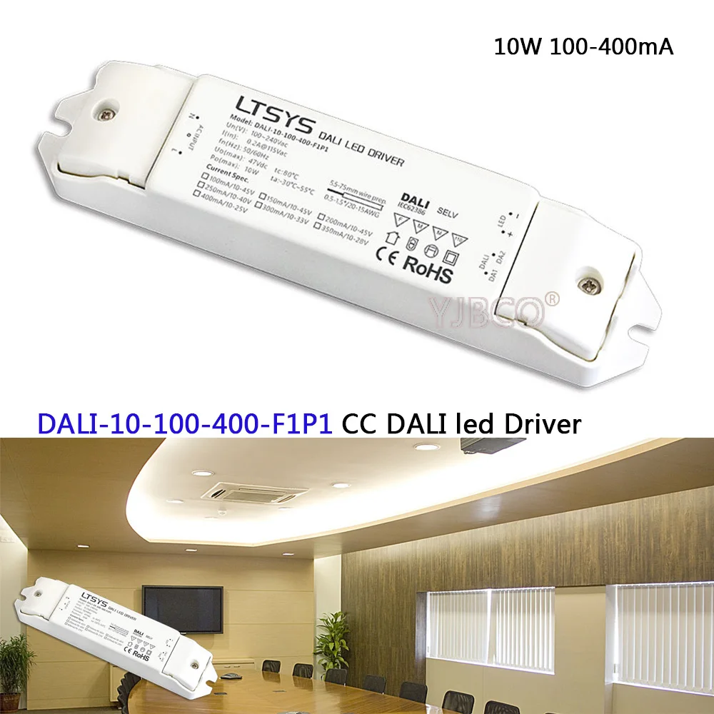 LTECH регулятор постоянного тока драйвер DALI 10 100 400 F1P1 AC100 240V вход DC10 45V выход Вт 400ма CC