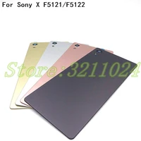 5 0 inches battery cover replacement parts for sony xperia x f5121 f5122 rear battery door back cover housing with logo