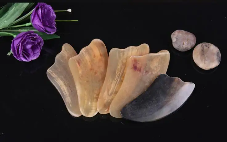 Meridians scraping plates natural horns stovepipe thin facial massage Scrapping plate acupuncture | Канцтовары для офиса и