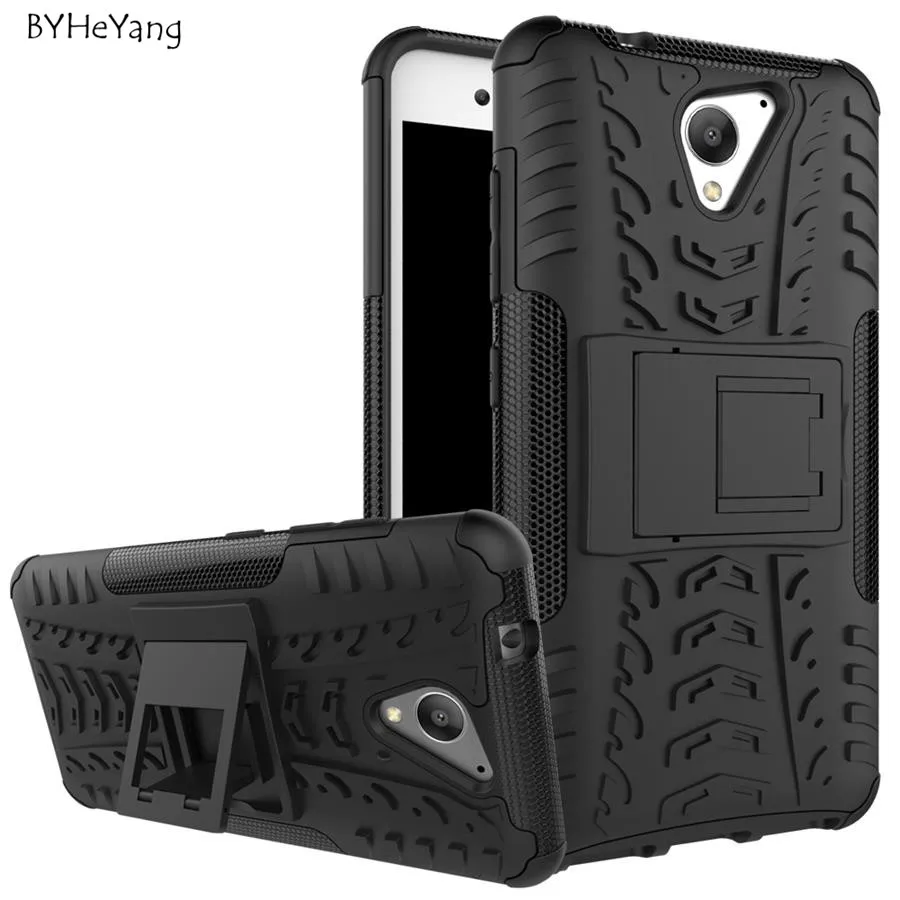 Чехол BYHeYang для ZTE Blade A510 из TPU и ПК силиконовый двойной бронированный задний крышкой со стендом держателем жесткий 5.0 дюймов на.