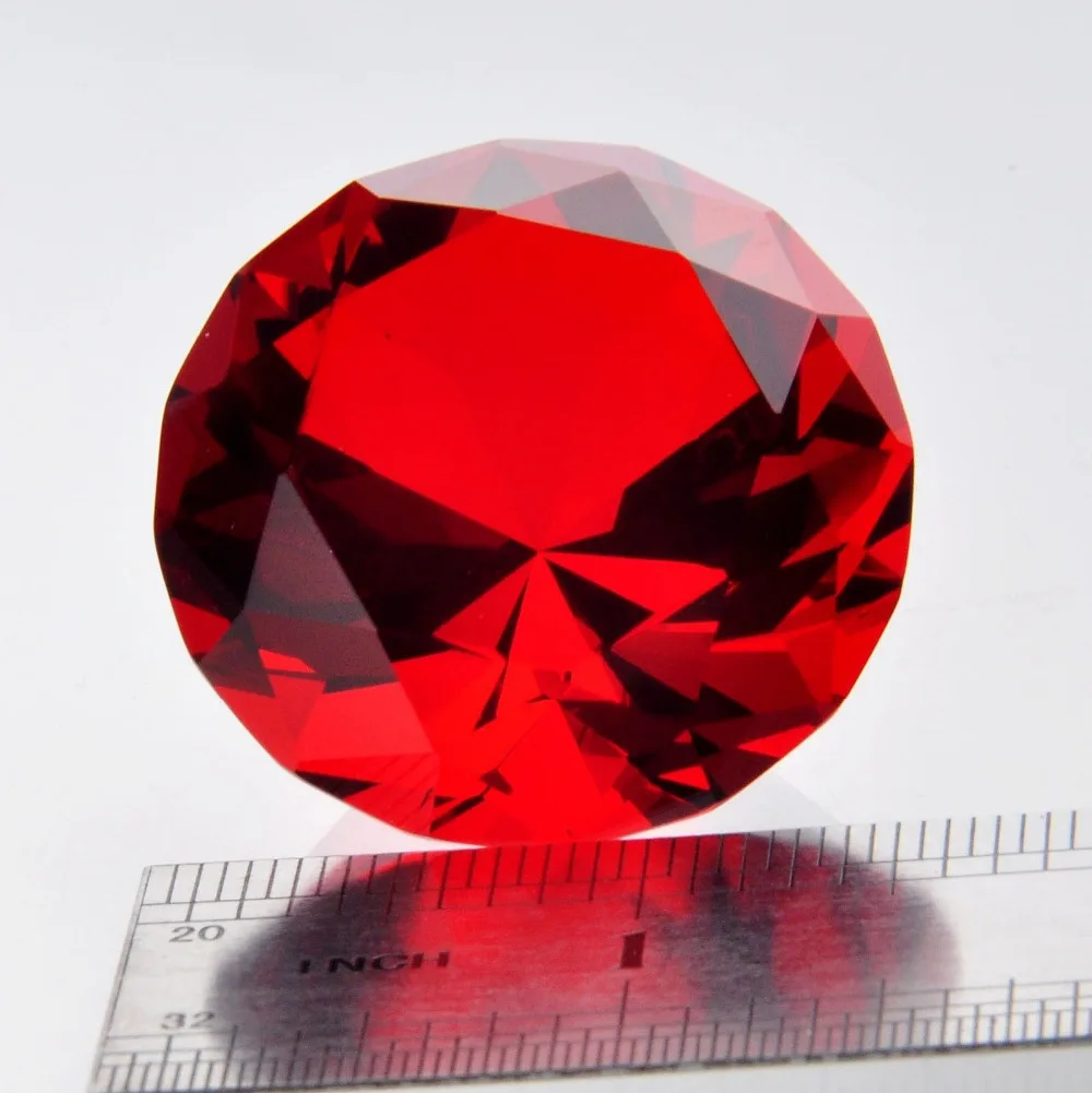 Красный 40 мм 1 шт. Кристалл стекло Diamond пресс папье детские игрушки аквариум