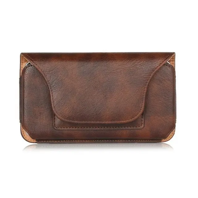 Магнитный Горизонтальный кожаный бумажник для альпинизма с петлей на липучке