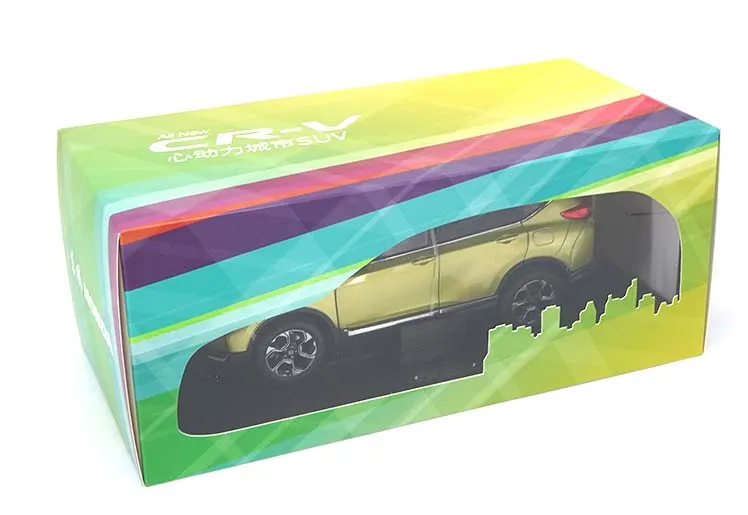 1:18 игрушка из сплава Honda CRV модель автомобиля SUV белая желтая Авторизованная