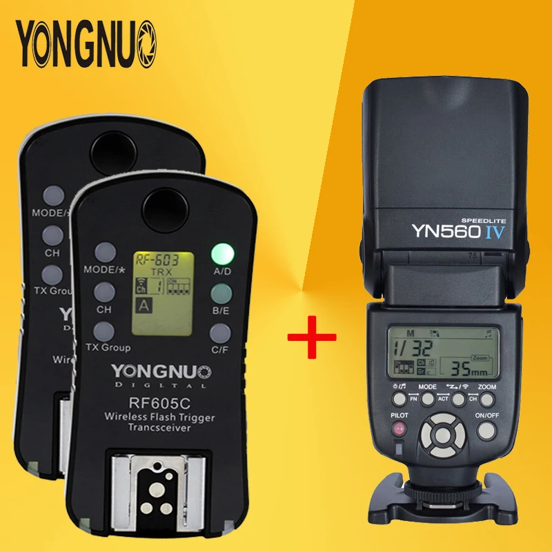 Беспроводная вспышка YONGNUO YN560 IV YN560IV + 2 шт.|yongnuo yn560 iv|yongnuo yn560flash speedlite |