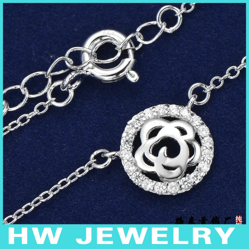 Ожерелье из серебра с розам ожерелье 925 пробы подвеской лидер продаж.|925 necklace|sterling