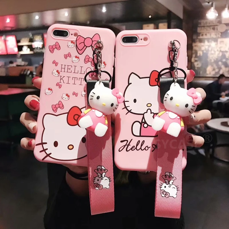 SYCASE милый мультфильм Розовый Котенок Мягкий чехол для iPhone X Xs Xr XsMax 6 6s плюс 7 8 Чехол