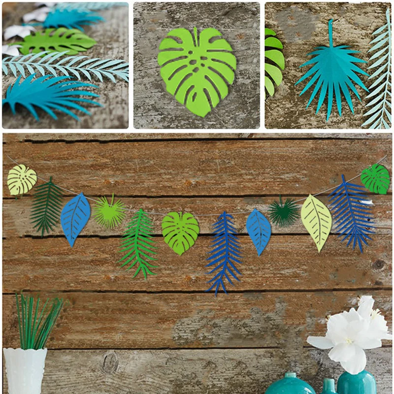 3 м Гавайская луауская гирлянда тропические листья баннер кокосовые венок для