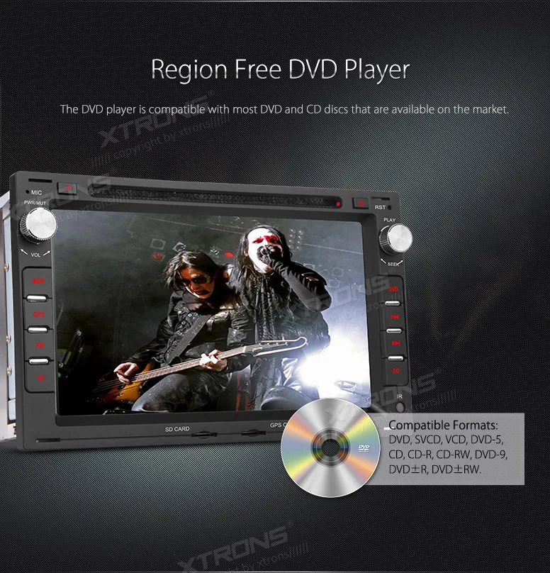 XTRONS 7 ''2 din ради, сan-шина gps автомобильный dvd плеер с навигацией плеер для Volkswagen Sharan LUPO CHICO транспортер для сиденья для SKODA