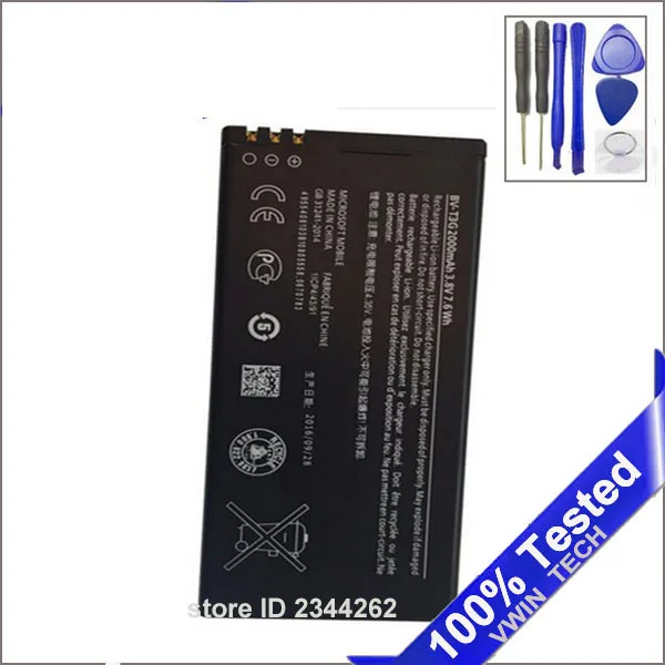 Для Nokia BV-T3G аккумулятор для телефона Nokia microsoft Lumia 650 RM-1154 BVT3G 2000 mAh аккумулятор SanErqi