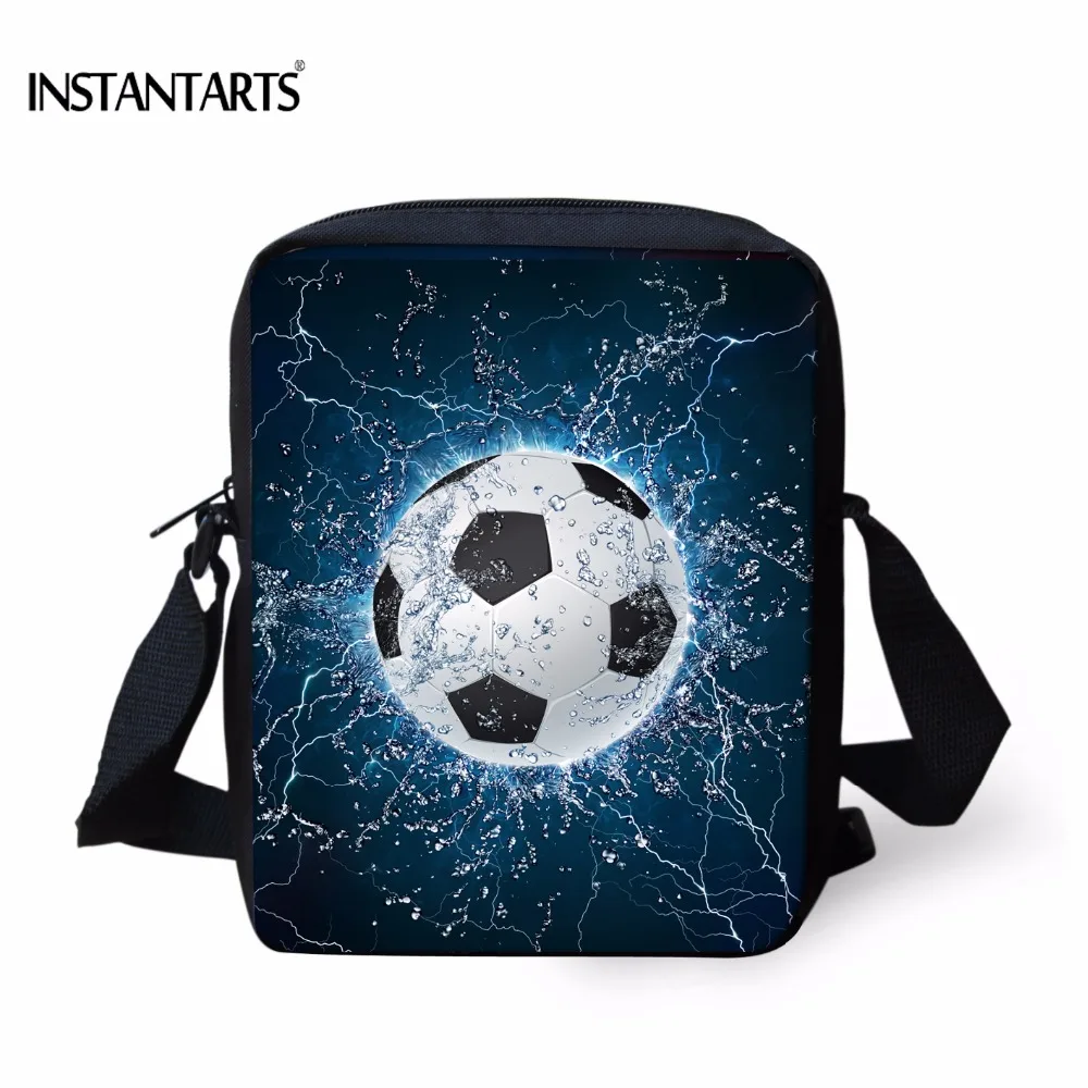 INSTANTARTS 3D ледяной шар Soccerly печатных мальчик мини сумки Мода Высокое качество путешествия через плечо известный бренд сумка