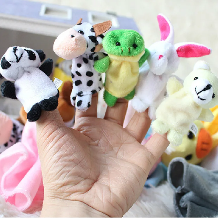 2020 New Baby Cloth Educational Hand Story Toy 10pcs/Lot Cartoon Animal Velvet Finger Puppet Doll | Игрушки и хобби
