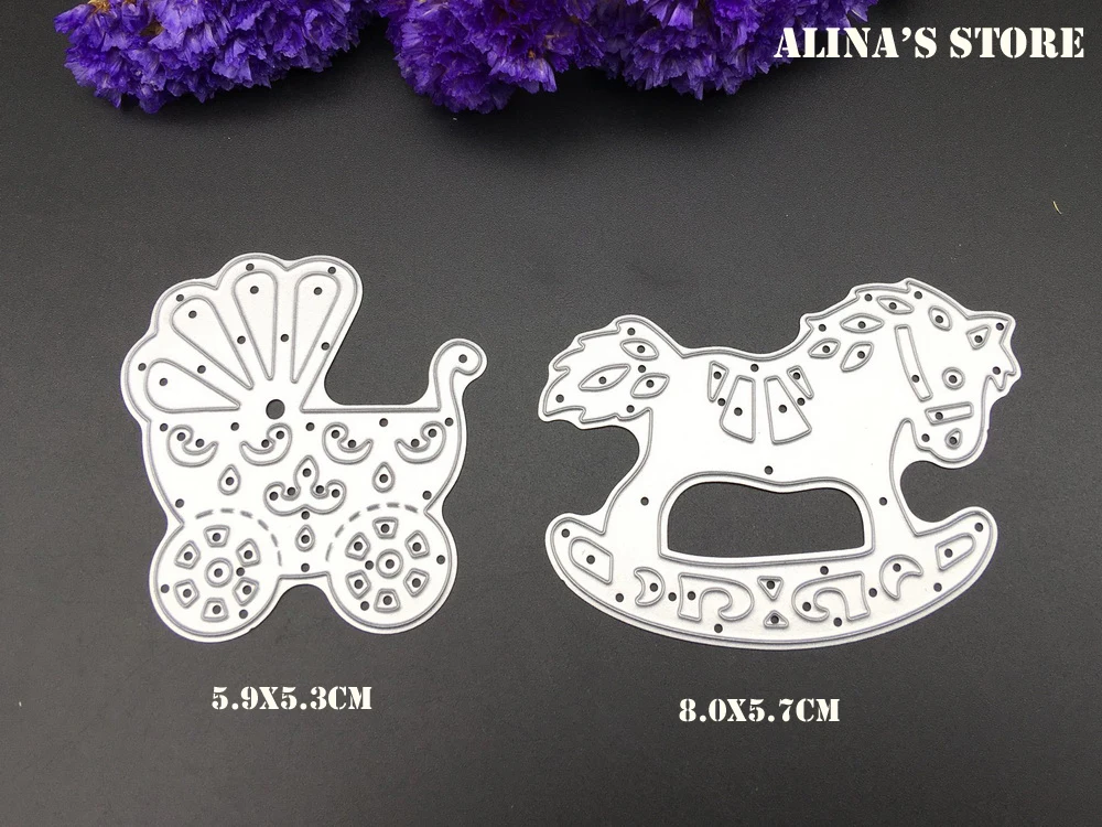 Металлические режущие штампы детская коляска для скрапбукинга поздравительная