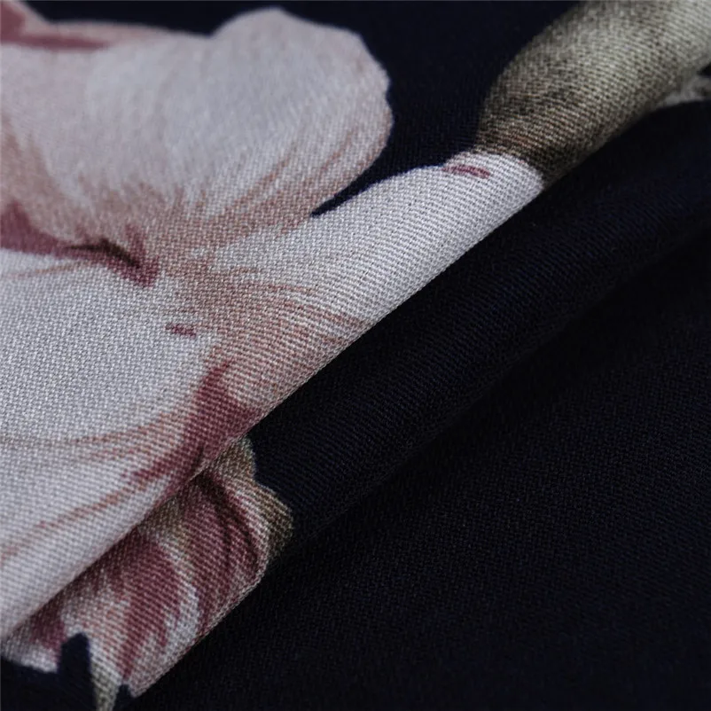 

Fashion summer jumpsuit woman 2019 Backless Jumpsuit Sleeveless V-Neck Floral Printed Playsuit Party pantaloni siamesi A03