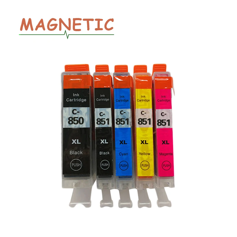 5 шт. картриджи для принтеров canon pgi850 совместимые с MG5480/MG6380/MG6400/MG7180/IP7280/MX728/MX928 |