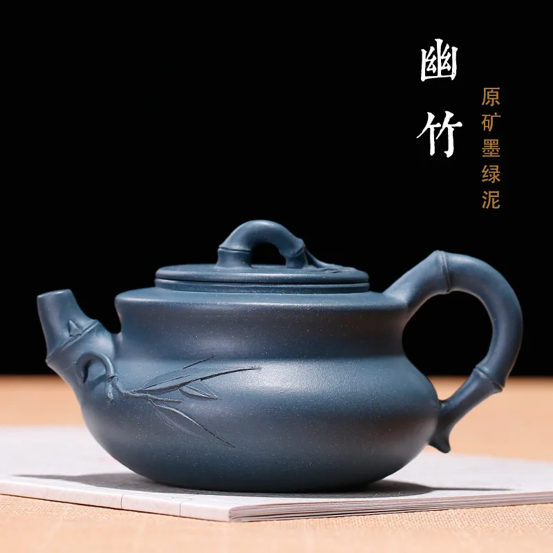 Песочный горшок для руды зеленая грязь бамбуковый ручной работы чайник подарок