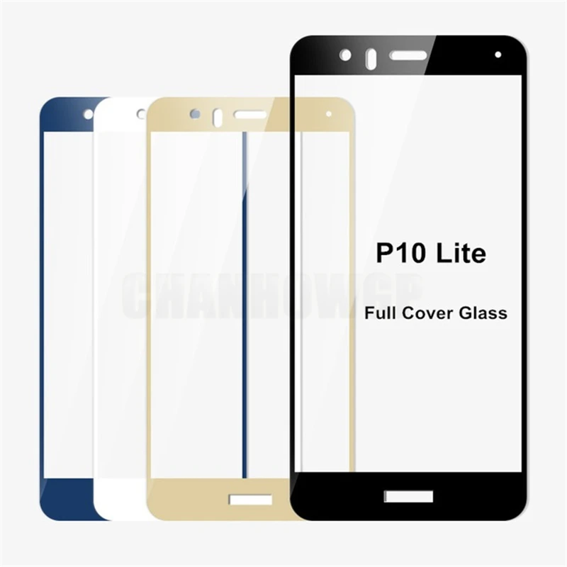 Закаленное стекло 9H с полным покрытием для Huawei P10 Lite WAS LX1 LX1A LX2 LX3 защитная пленка