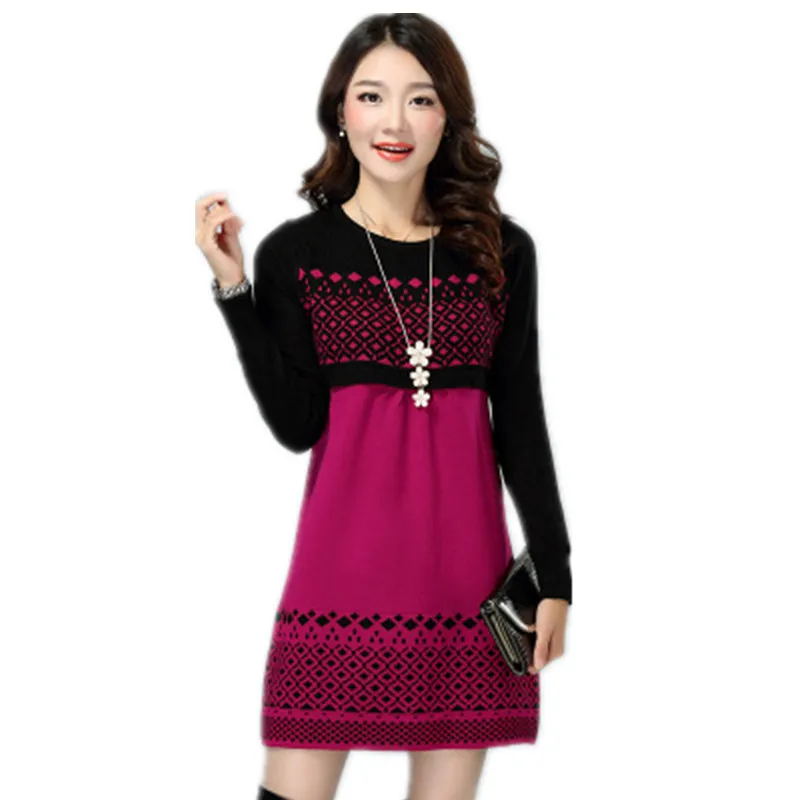 Женское платье свитер новое модное осенне зимнее 2018 женское корейское