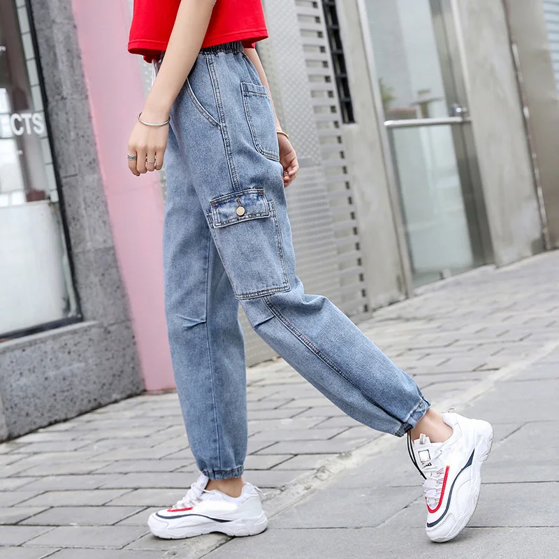 Новинка весны 2009 женская одежда брюки с множеством сумок свободная талия