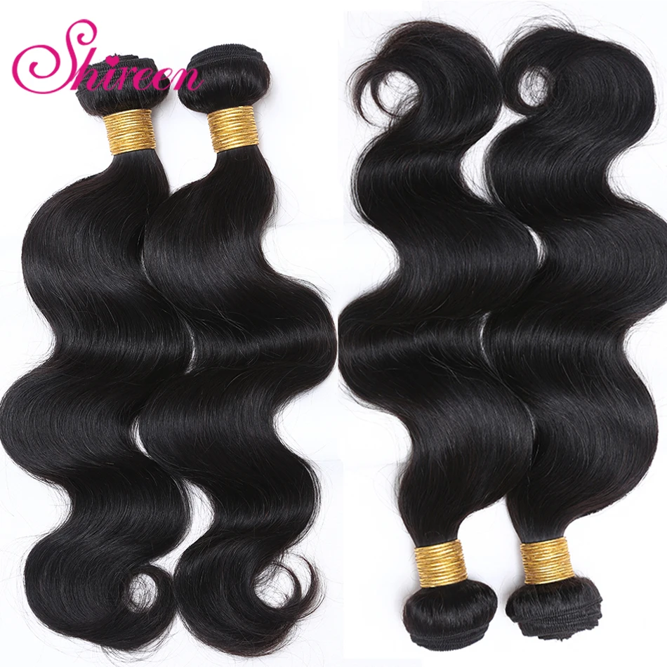 Brazilian human hair bodywaves 8-30inch Natural Black Color Hair 4Bundles Deal Shireen Non Remy Hair Extensions Tissage Humain