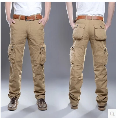 KHAKI Men's Overalls new multi pocket 