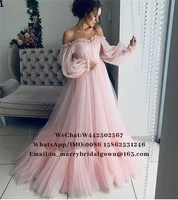 pink off shoulder arabic prom dresses 2019 a line long sleeves vintage lace appliques cheap girls vestidos de fiesta de noche