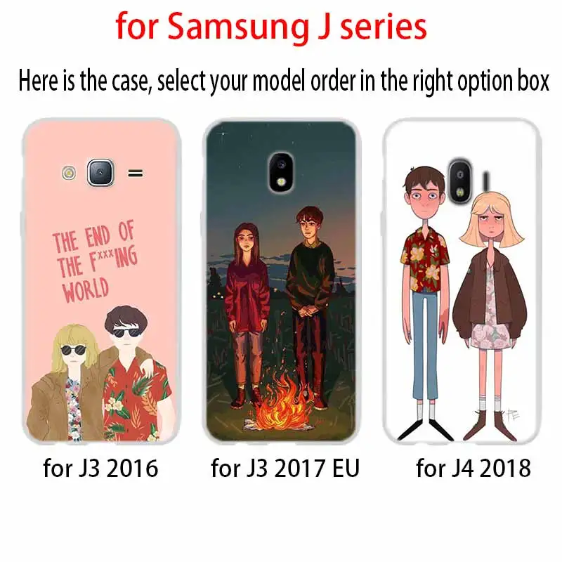 Чехол с надписью end of the fing fxxxing world art для телефона Samsung Galaxy j6 J8 J7 J5 J3 J4 Plus 2018 2017 2016 J610