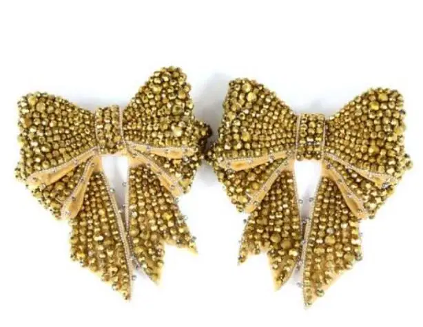 Модный дизайнерский стрейчевый ремешок с бантом Bling Стразы Butterfly knot черный
