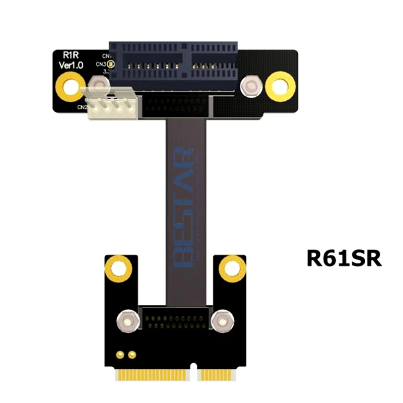 

Riser Mini PCIe mPCIe WAN WiFi To PCIe 1x PCI-E x1 adapter Card elbow Right Left Angle Gen3.0 8Gbps Mini-PCIe Riser Ribbon cable