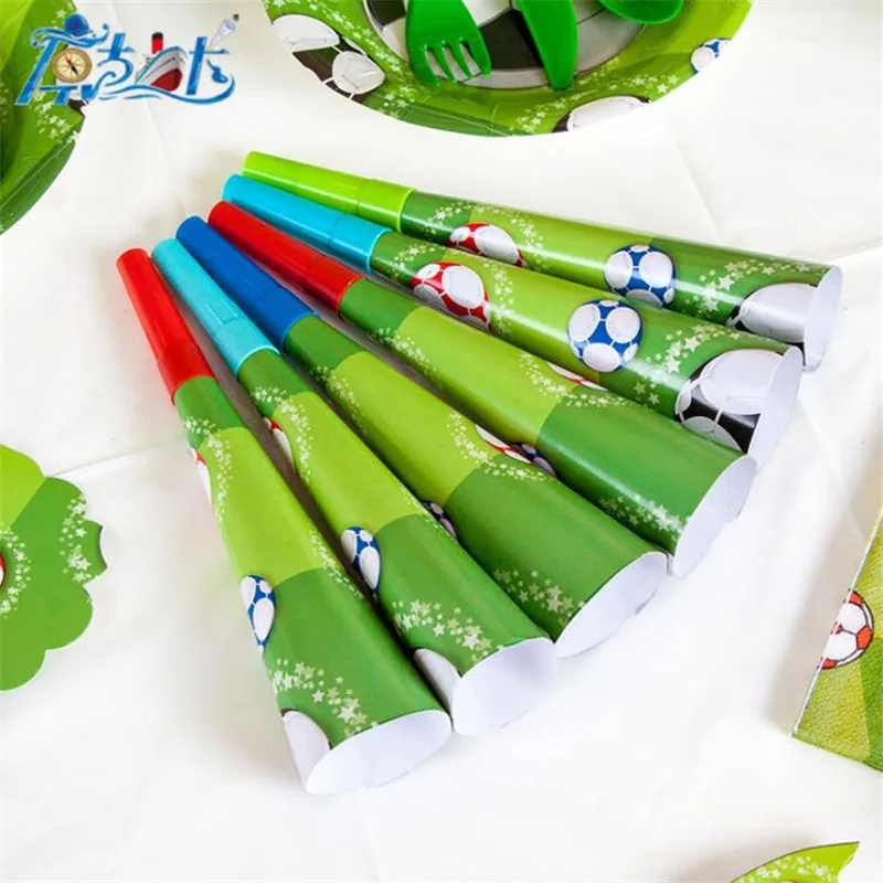 Brand Disposable Tableware Sets Football Theme Birthday Wedding Get-together Party Snack Candy Cake Plates Knife Kids | Дом и сад