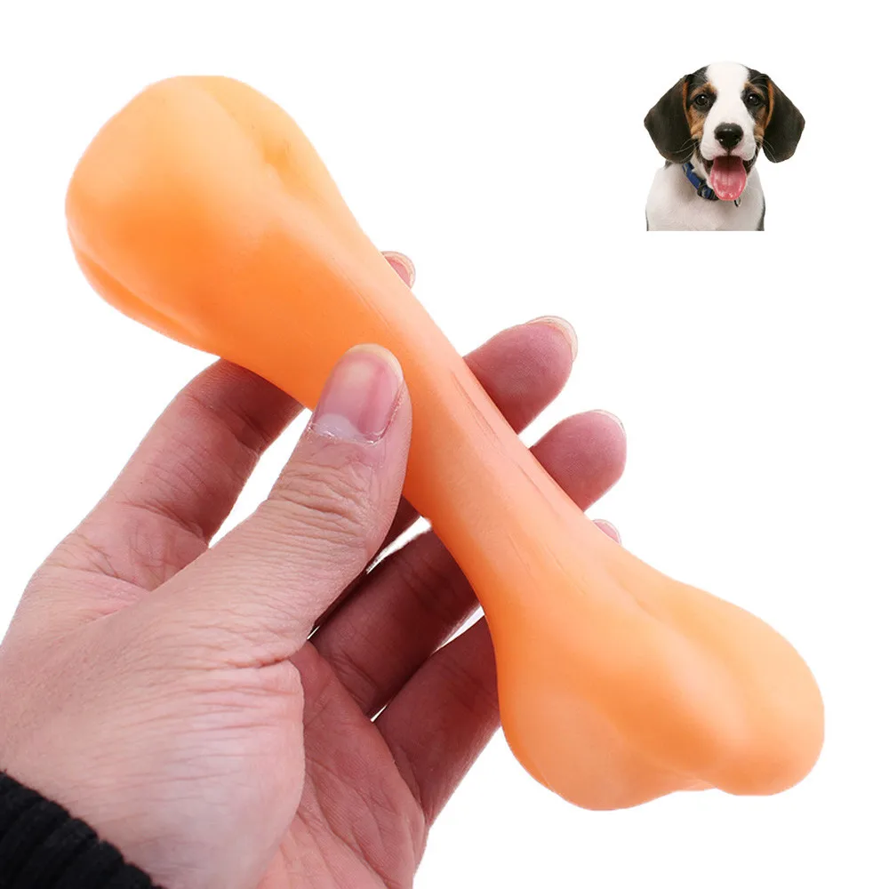 Случайная резиновая игрушка для собак Bone Pet скрипучих домашних животных собака зубная щетка интерактивные игрушки для собак для щенков игрушки для собак