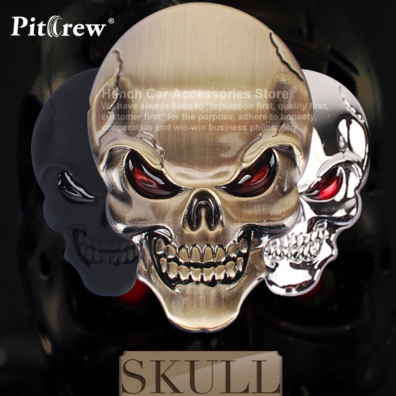 Забавная металлическая 3D наклейка для автомобиля в виде черепа|car styling|skull car stickercar