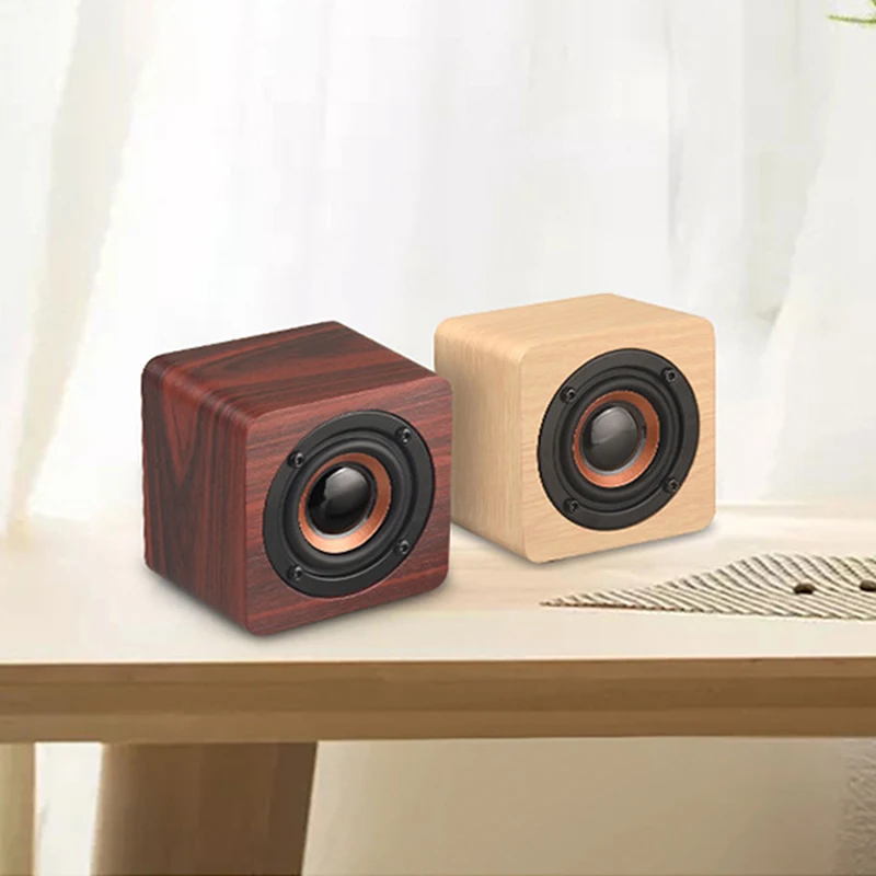 Деревянная Беспроводная Bluetooth колонка портативная HiFi с ударными басами звуковая