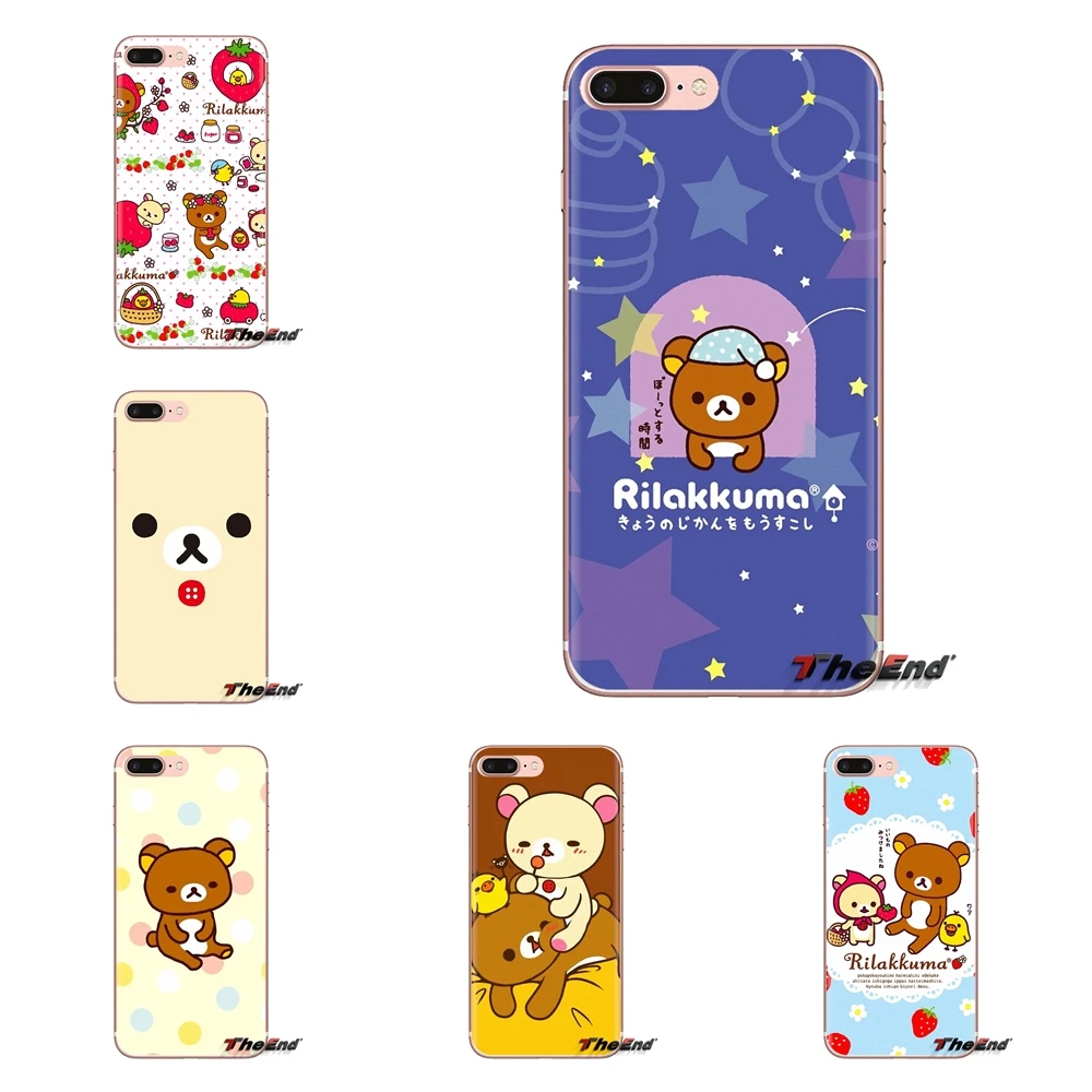 ТПУ силиконовый чехол Rilakkuma Тедди Релакс Мишка арт для Sony Xperia Z Z1 Z2 Z3 Z5 compact M2 M4 M5 C4 E3