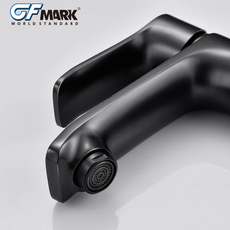 GFmark латунный Смеситель для раковины классический черный смеситель
