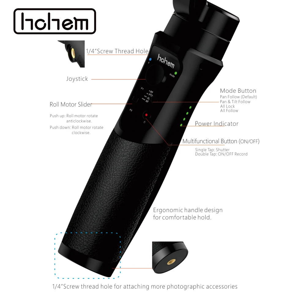 3 осевой Ручной Стабилизатор hohem iSteady Pro 2 для экшн камеры DJI Osmo стабилизатор