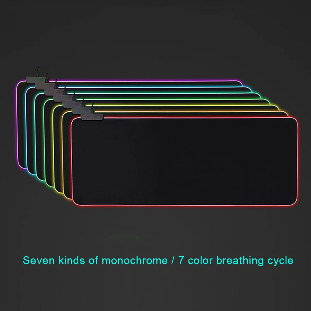 80*30 см игровой коврик для мыши геймер резиновый RGB свет подсвеченные мышки