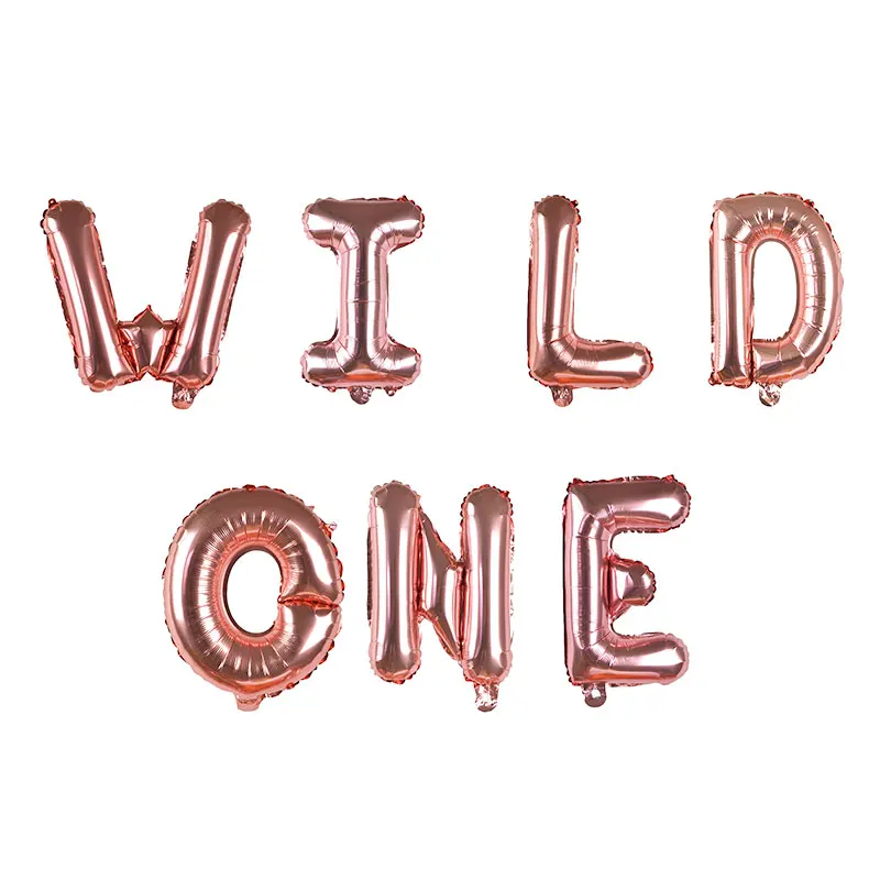 wild one-16inch Фольга латексный воздушный шар для Бэйби Шауэр сладкий Пончик один мальчик/девочка 1th День рождения украшения торт Топпер пончик растут воздушные шары набор - Цвет: wild one-16inch