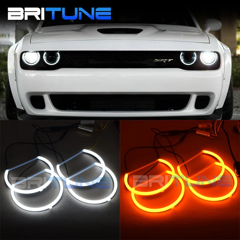 Светодиодный фонарь Britune Angel Eyes для Dodge Challenger галогенный светильник тюнинг