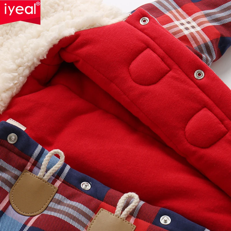 Рождественская одежда для маленьких девочек IYEAL зимние комбинезоны детский