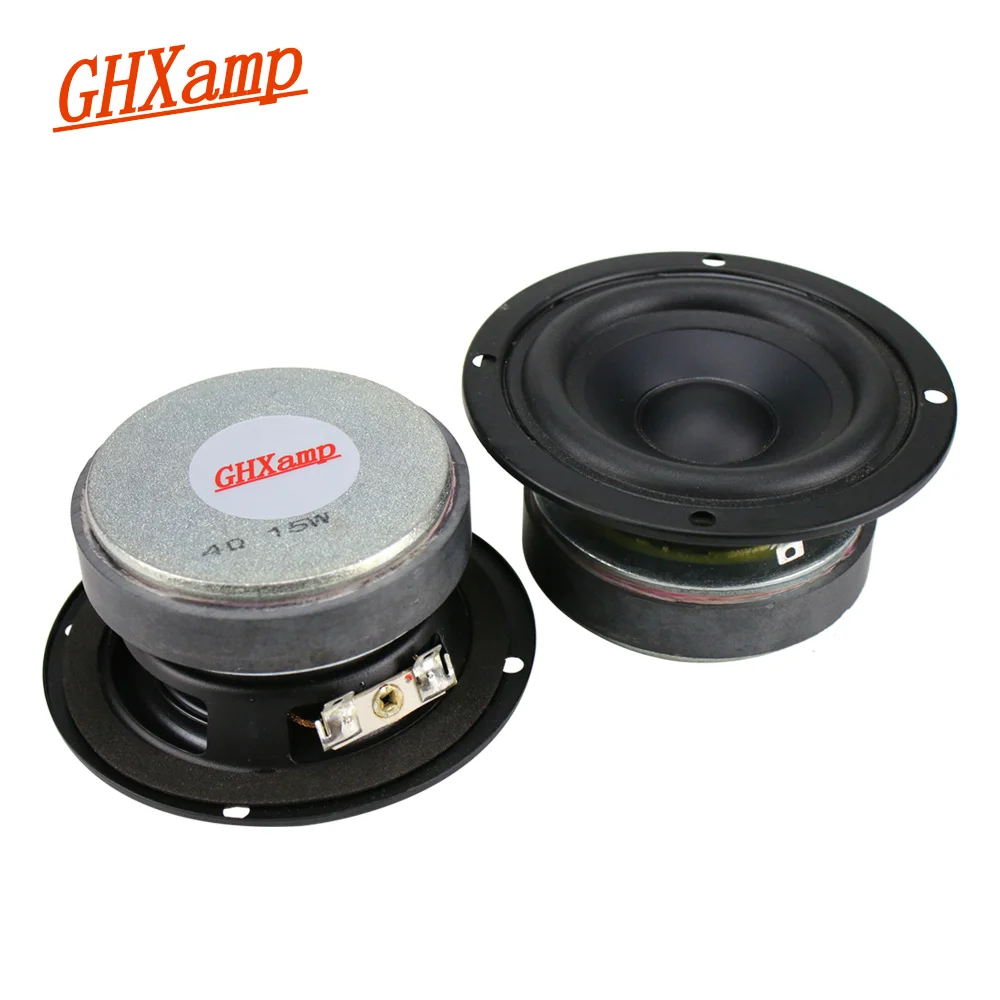 GHXAMP 3,5 дюймов средний бас динамик s Bluetooth динамик DIY 4 Ом 15 Вт HIFI 70 мм большой магнитный стальной 2 шт