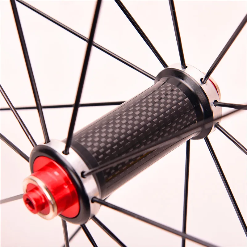 Сверхлегкая 700c 40 мм ступица из углеродного волокна V-тормоз сплав велосипедная