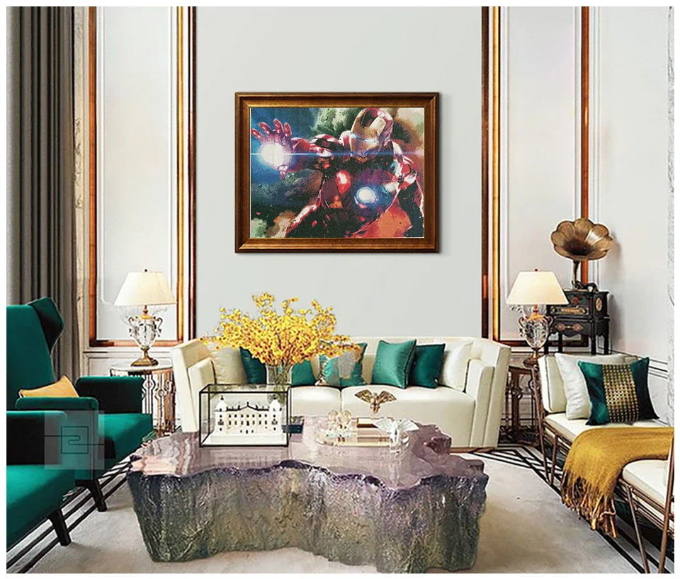 Полный 5D Diy Daimond картина Железный человек 3D Алмазная живопись круглые стразы полный Диамант картина вышивка