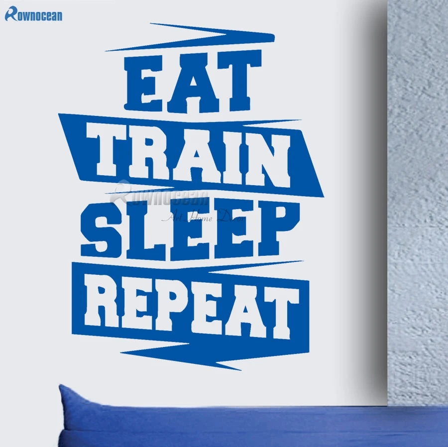 Fitness Wall Decal sticker vinyl decor mural bedroom yoga art gym lift train fun E665 | Дом и сад