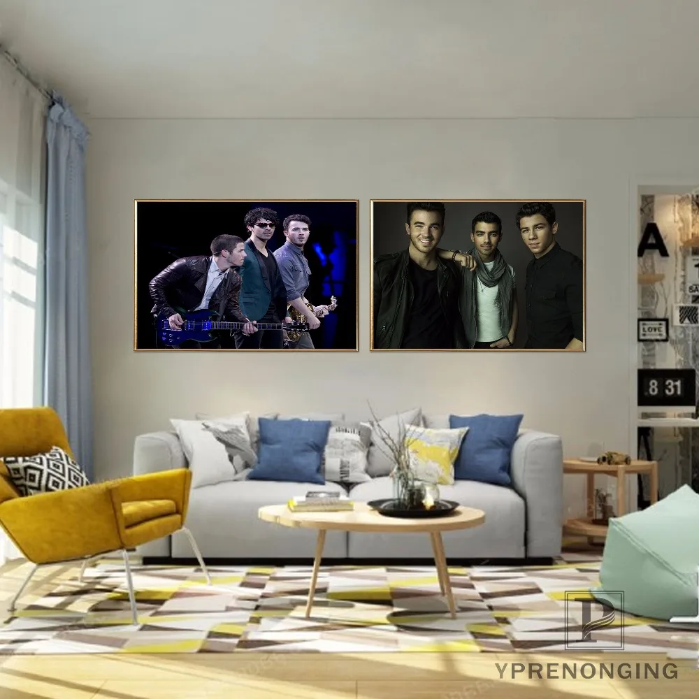 Пользовательские Jonas Brothers плакат искусство домашний декор холст печать из шелковой ткани с принтом плакат стены без рамки 180314@ 18