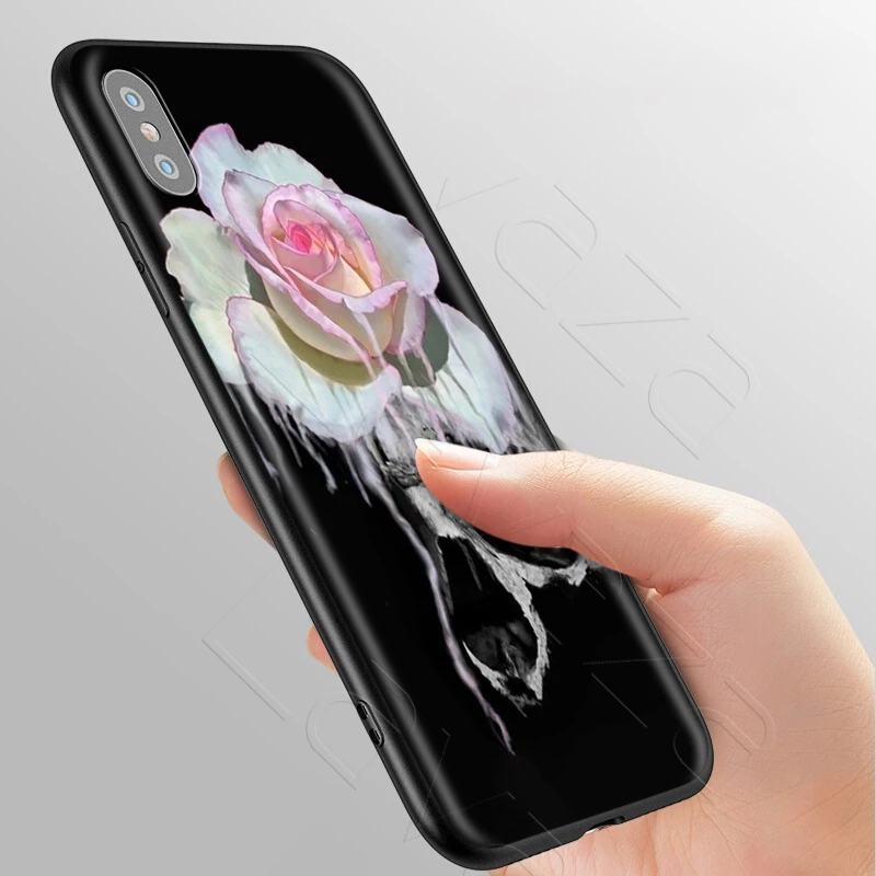 Чехол Lavaza в стиле ретро с цветами черепами и короной для iPhone 11 Pro XS Max XR X 8 7 6 6S Plus 5 5s