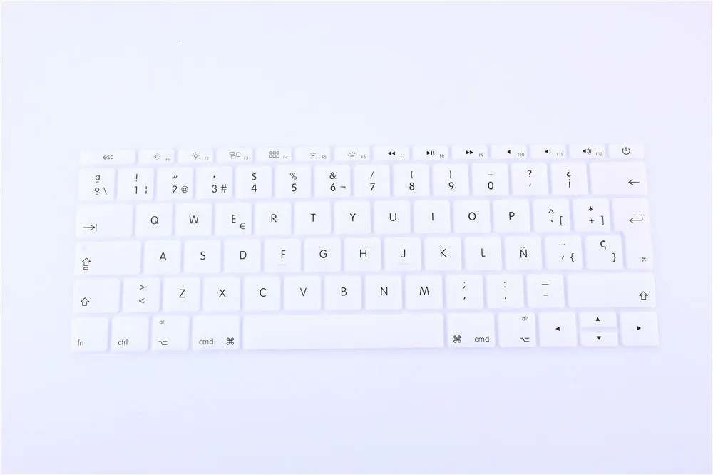 Испанский Клавиатуры Обложка Кожи Силикон для Нового Macbook 12 Дюйма A1534 с Retina Display